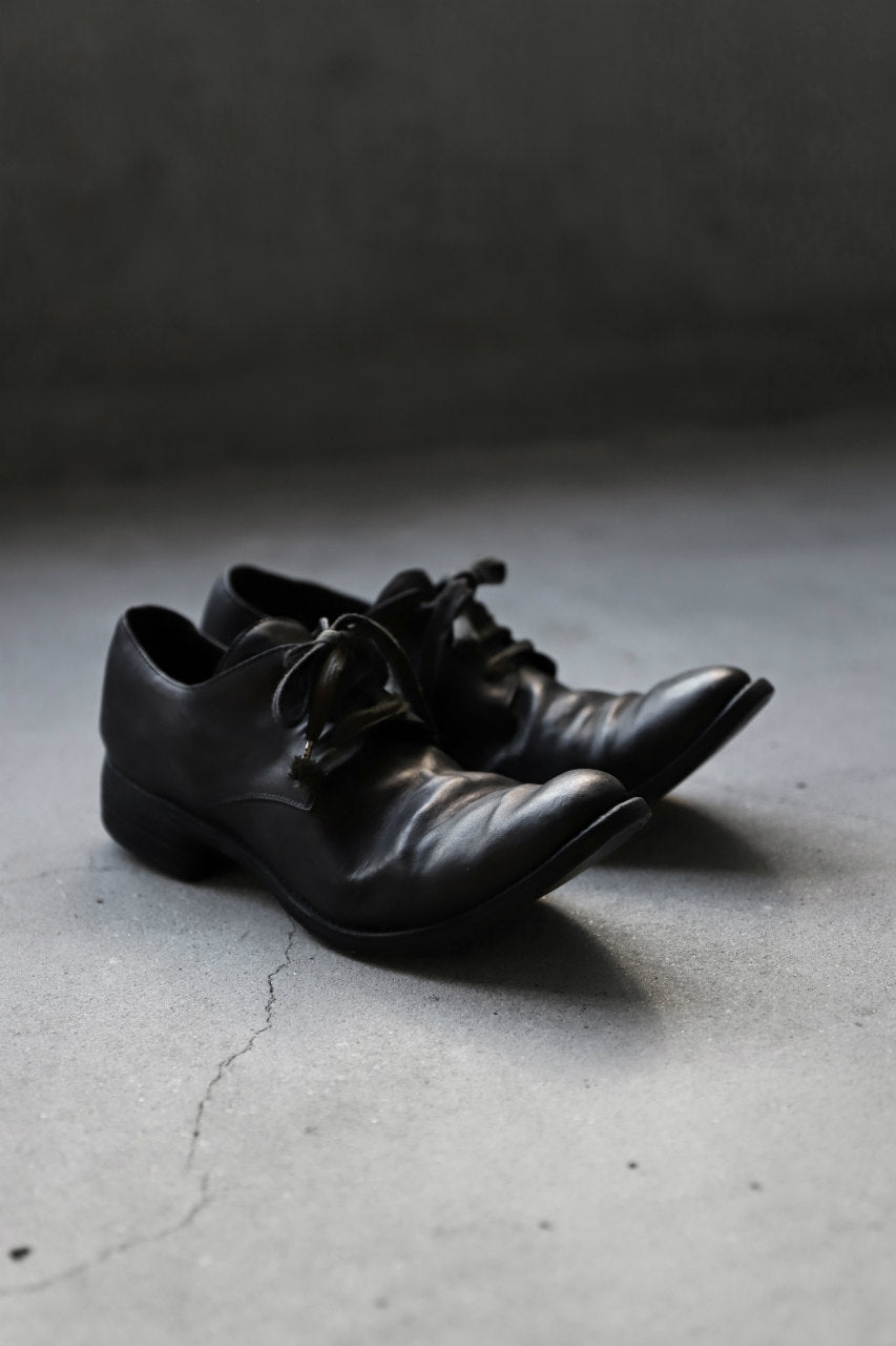 画像をギャラリービューアに読み込む, A DICIANNOVEVENTITRE A1923 DERBY SHOES 033N / HORSE FIORE OILED LEATHER (NERO)