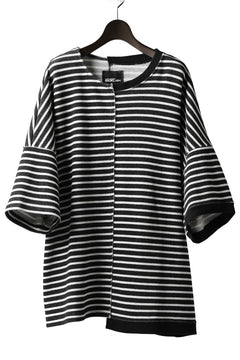 Load image into Gallery viewer, ISAMU KATAYAMA BACKLASH OVERSIZED SWITCHING TOPS / COTTON HONEYCOMB (BORDER)