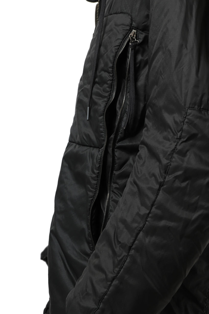 画像をギャラリービューアに読み込む, masnada REVERSIBLE 8WAY PADDED JACKET / RIPSTOP + RECYCLED WADDING (BLACK/LEGION)