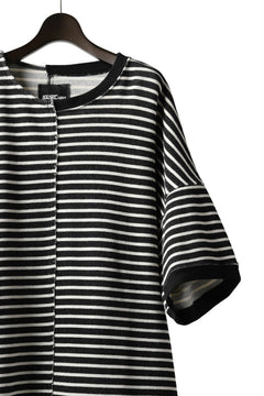 Load image into Gallery viewer, ISAMU KATAYAMA BACKLASH OVERSIZED SWITCHING TOPS / COTTON HONEYCOMB (BORDER)