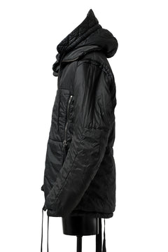 画像をギャラリービューアに読み込む, masnada REVERSIBLE 8WAY PADDED JACKET / RIPSTOP + RECYCLED WADDING (BLACK/LEGION)