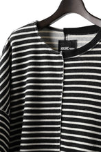 Load image into Gallery viewer, ISAMU KATAYAMA BACKLASH OVERSIZED SWITCHING TOPS / COTTON HONEYCOMB (BORDER)