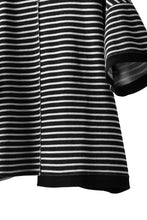 Load image into Gallery viewer, ISAMU KATAYAMA BACKLASH OVERSIZED SWITCHING TOPS / COTTON HONEYCOMB (BORDER)