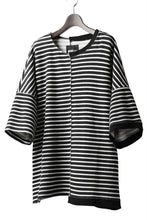 Load image into Gallery viewer, ISAMU KATAYAMA BACKLASH OVERSIZED SWITCHING TOPS / COTTON HONEYCOMB (BORDER)
