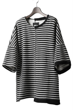 Load image into Gallery viewer, ISAMU KATAYAMA BACKLASH OVERSIZED SWITCHING TOPS / COTTON HONEYCOMB (BORDER)