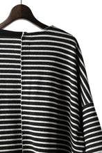 Load image into Gallery viewer, ISAMU KATAYAMA BACKLASH OVERSIZED SWITCHING TOPS / COTTON HONEYCOMB (BORDER)