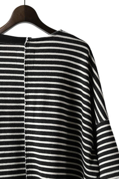 Load image into Gallery viewer, ISAMU KATAYAMA BACKLASH OVERSIZED SWITCHING TOPS / COTTON HONEYCOMB (BORDER)