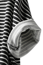 Load image into Gallery viewer, ISAMU KATAYAMA BACKLASH OVERSIZED SWITCHING TOPS / COTTON HONEYCOMB (BORDER)