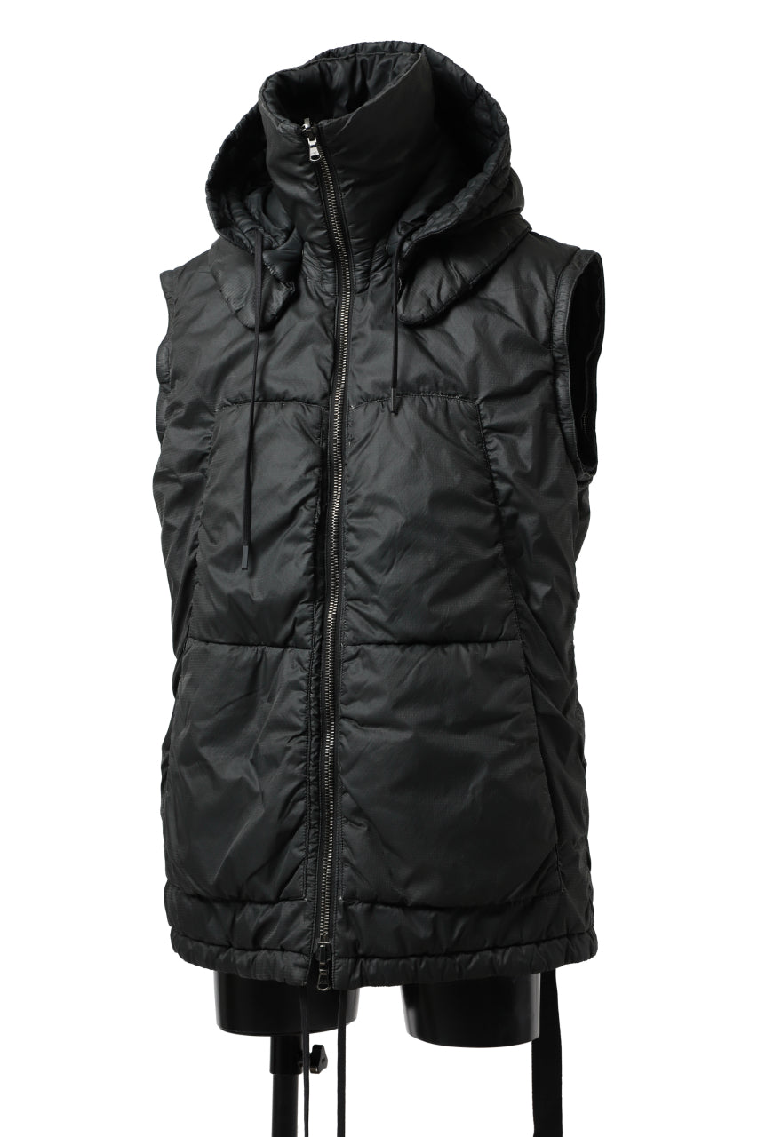 画像をギャラリービューアに読み込む, masnada REVERSIBLE 8WAY PADDED JACKET / RIPSTOP + RECYCLED WADDING (BLACK/LEGION)