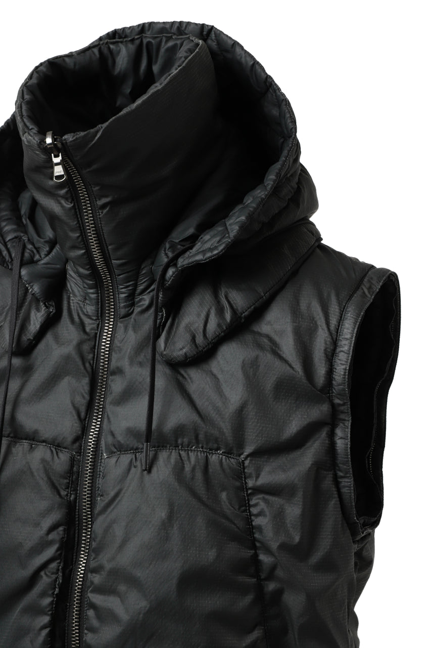 画像をギャラリービューアに読み込む, masnada REVERSIBLE 8WAY PADDED JACKET / RIPSTOP + RECYCLED WADDING (BLACK/LEGION)