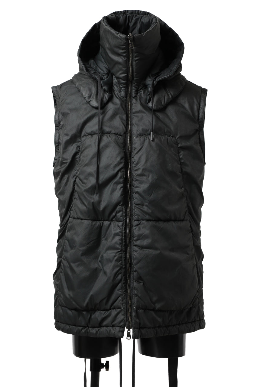 画像をギャラリービューアに読み込む, masnada REVERSIBLE 8WAY PADDED JACKET / RIPSTOP + RECYCLED WADDING (BLACK/LEGION)