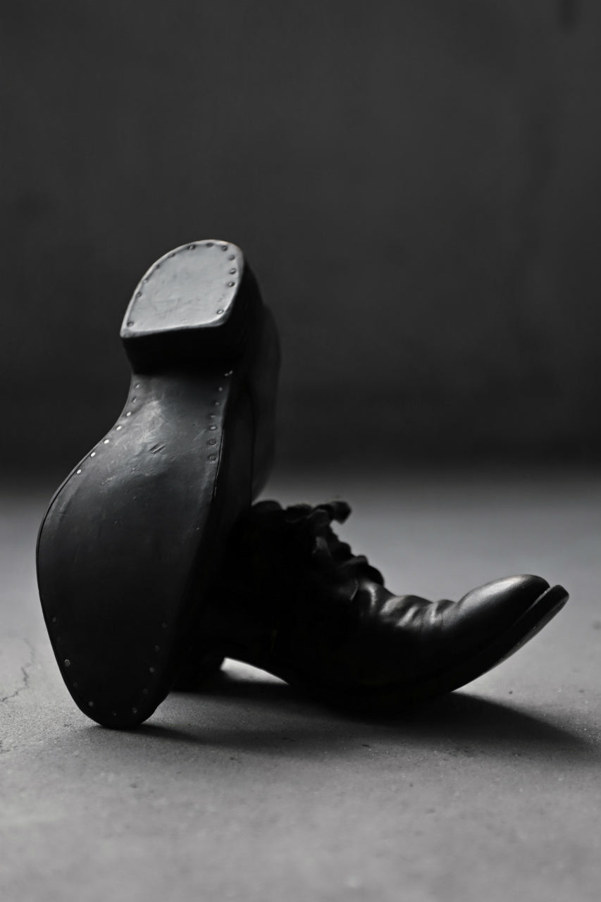 画像をギャラリービューアに読み込む, A DICIANNOVEVENTITRE A1923 DERBY SHOES 033N / HORSE FIORE OILED LEATHER (NERO)