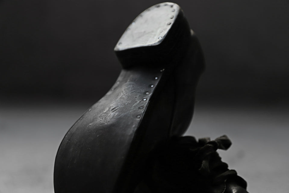 画像をギャラリービューアに読み込む, A DICIANNOVEVENTITRE A1923 DERBY SHOES 033N / HORSE FIORE OILED LEATHER (NERO)