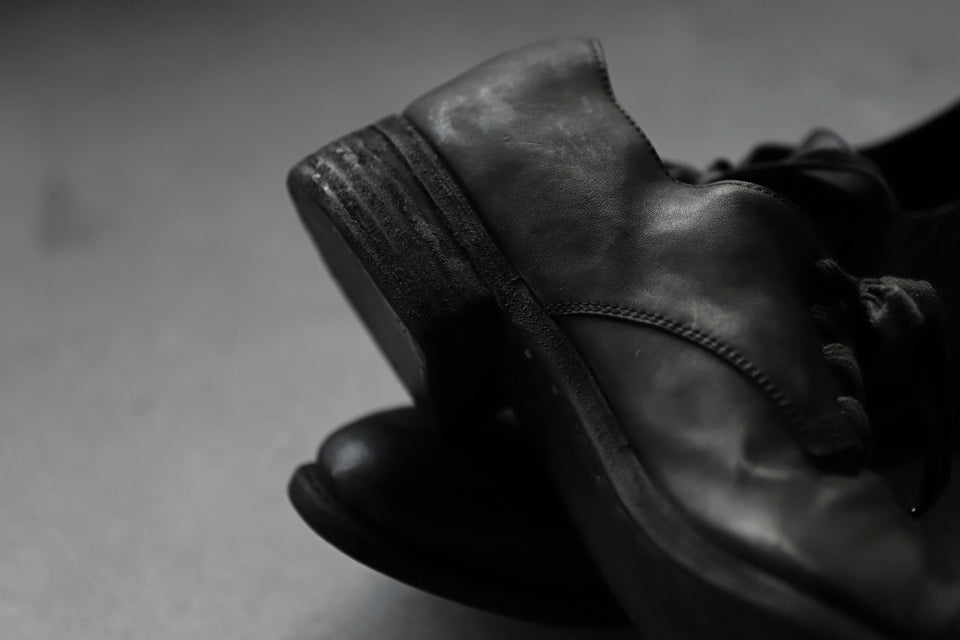画像をギャラリービューアに読み込む, A DICIANNOVEVENTITRE A1923 DERBY SHOES 033N / HORSE FIORE OILED LEATHER (NERO)