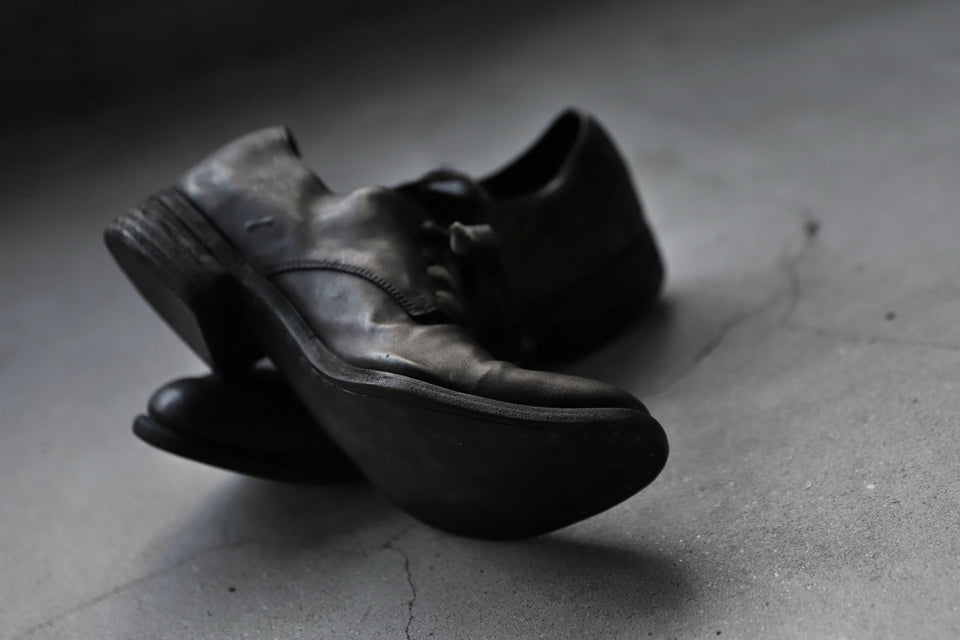 画像をギャラリービューアに読み込む, A DICIANNOVEVENTITRE A1923 DERBY SHOES 033N / HORSE FIORE OILED LEATHER (NERO)
