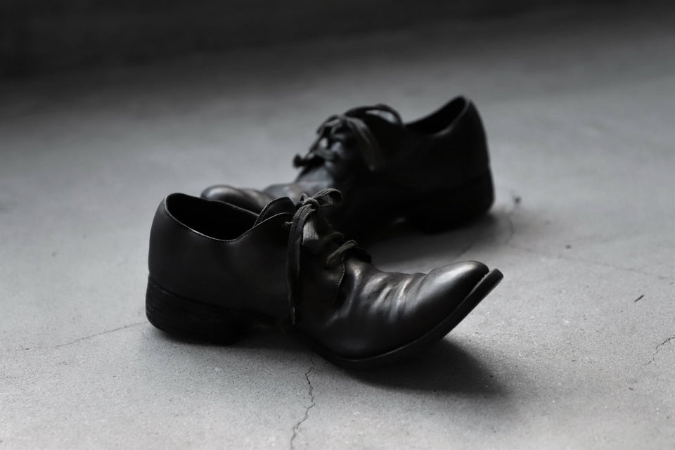 画像をギャラリービューアに読み込む, A DICIANNOVEVENTITRE A1923 DERBY SHOES 033N / HORSE FIORE OILED LEATHER (NERO)