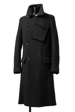 Load image into Gallery viewer, masnada GARRISON POCKET COAT / VOILED WOOL (BLACK)