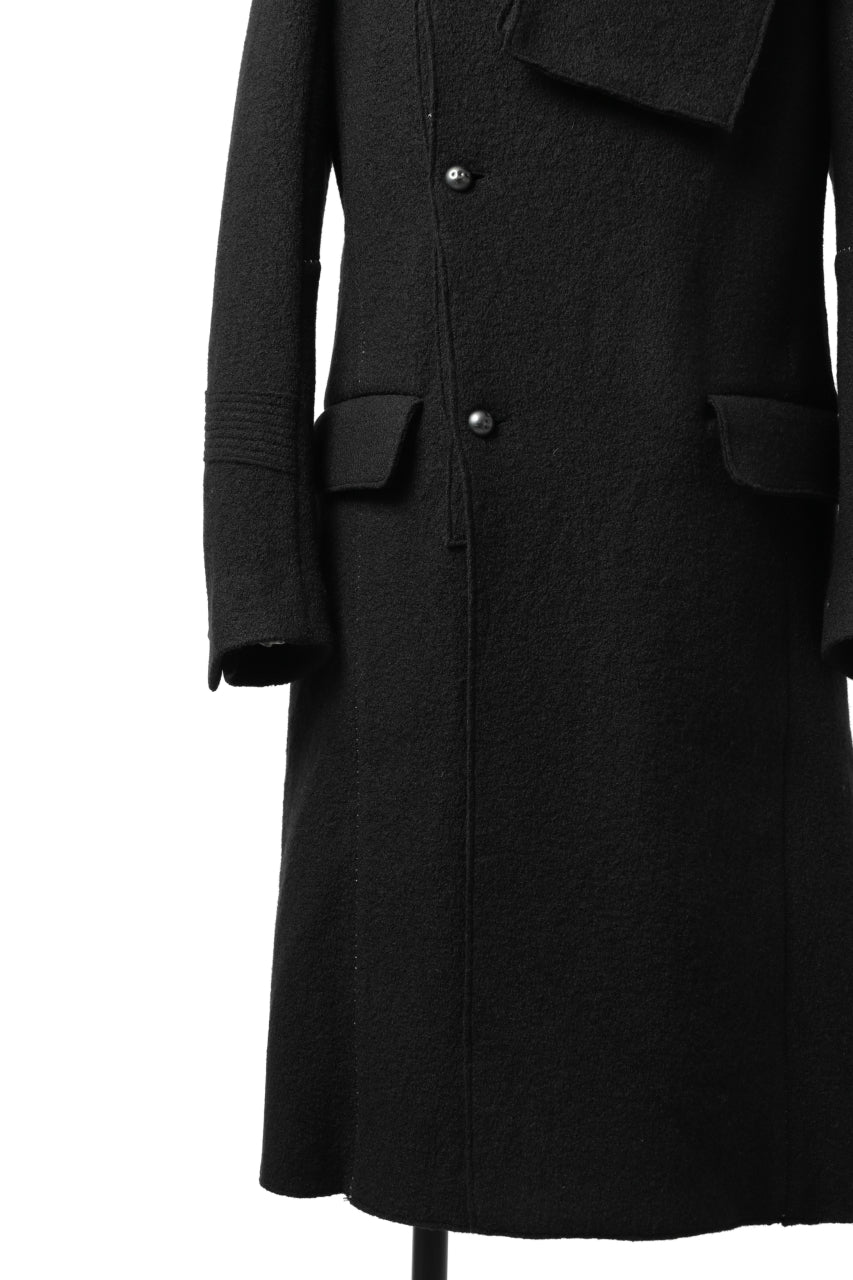 Load image into Gallery viewer, masnada GARRISON POCKET COAT / VOILED WOOL (BLACK)