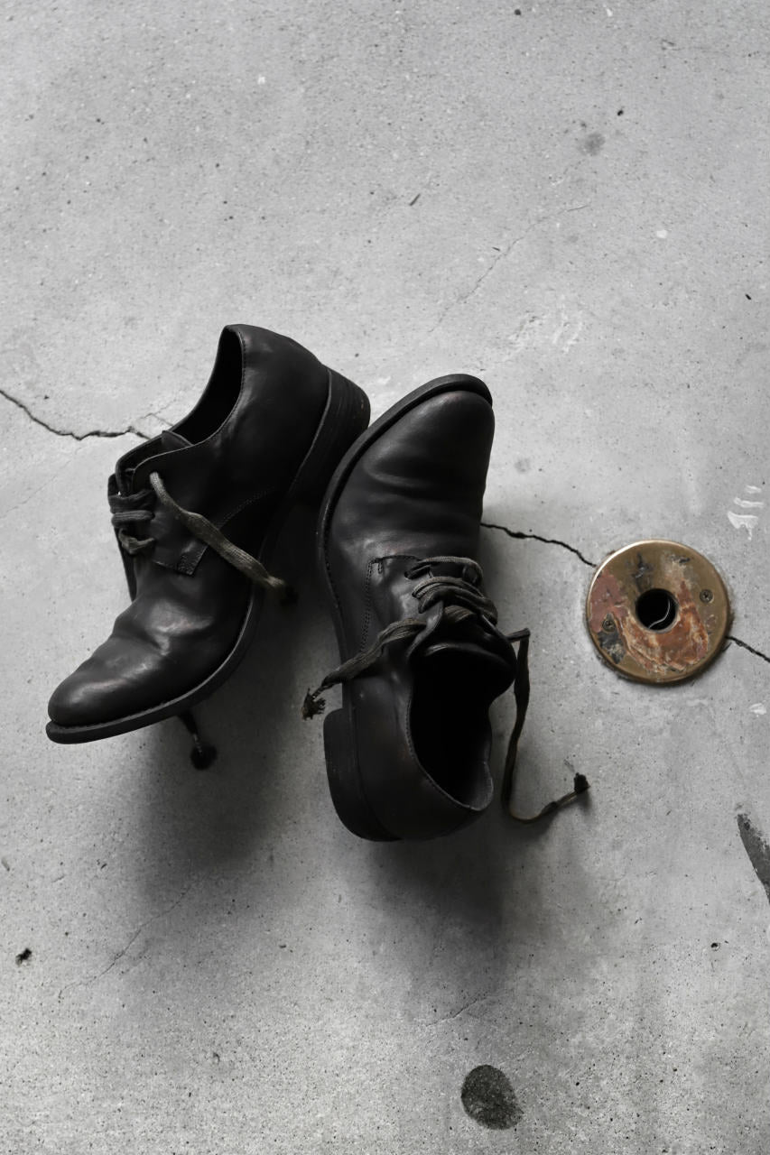 画像をギャラリービューアに読み込む, A DICIANNOVEVENTITRE A1923 DERBY SHOES 033N / HORSE FIORE OILED LEATHER (NERO)