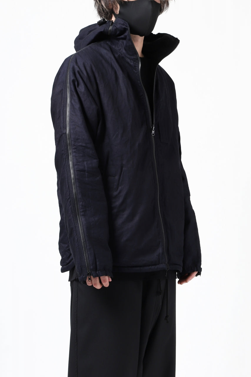 Load image into Gallery viewer, Y's BANG ON! No.117 REVERSIBLE COTTON DENIM & NYLON TWILL HOODED BLOUSON (NAVY) ※