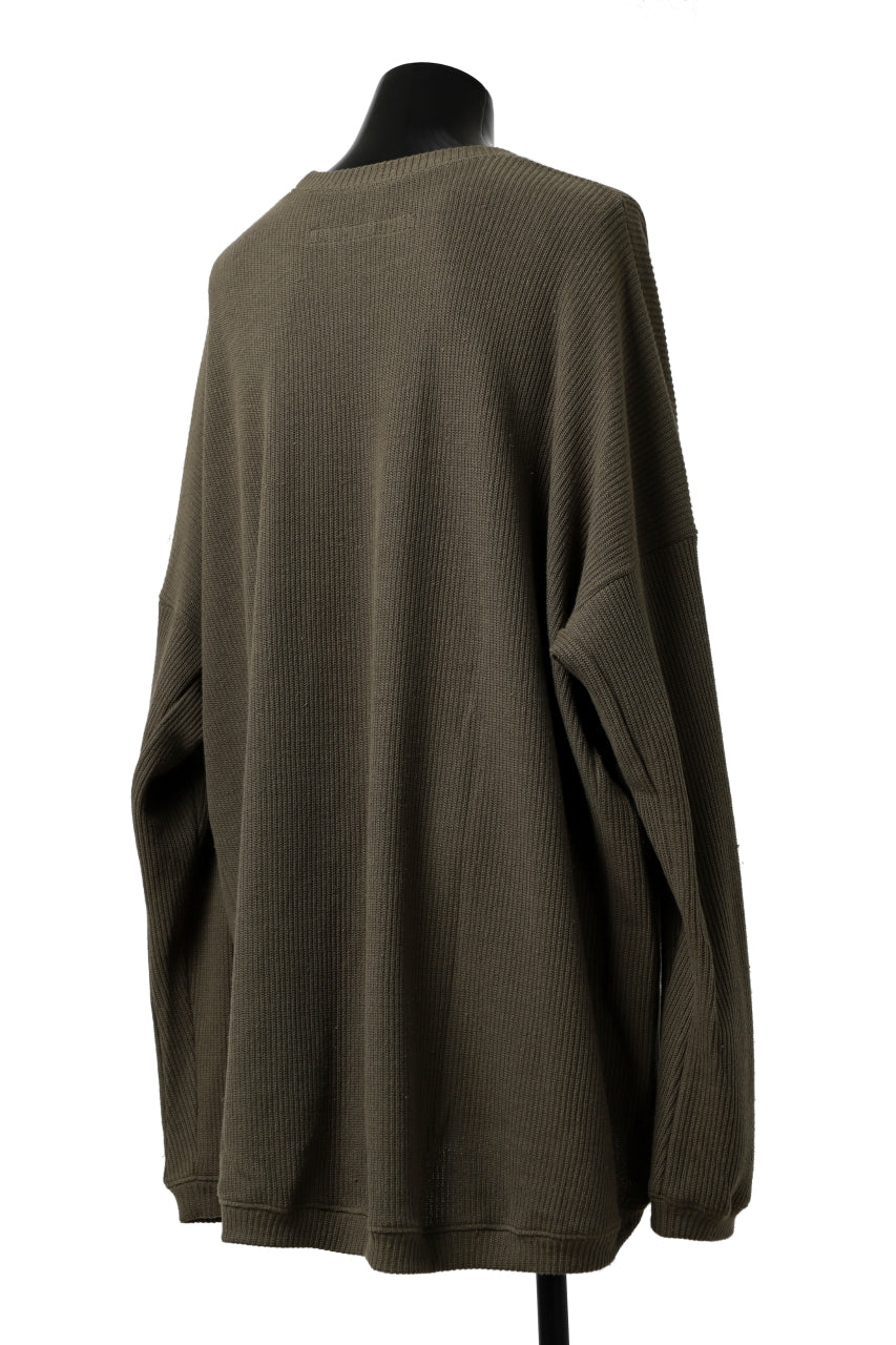 画像をギャラリービューアに読み込む, A.F ARTEFACT OVERSIZED KNIT PULLOVER TOP (KHAKI)