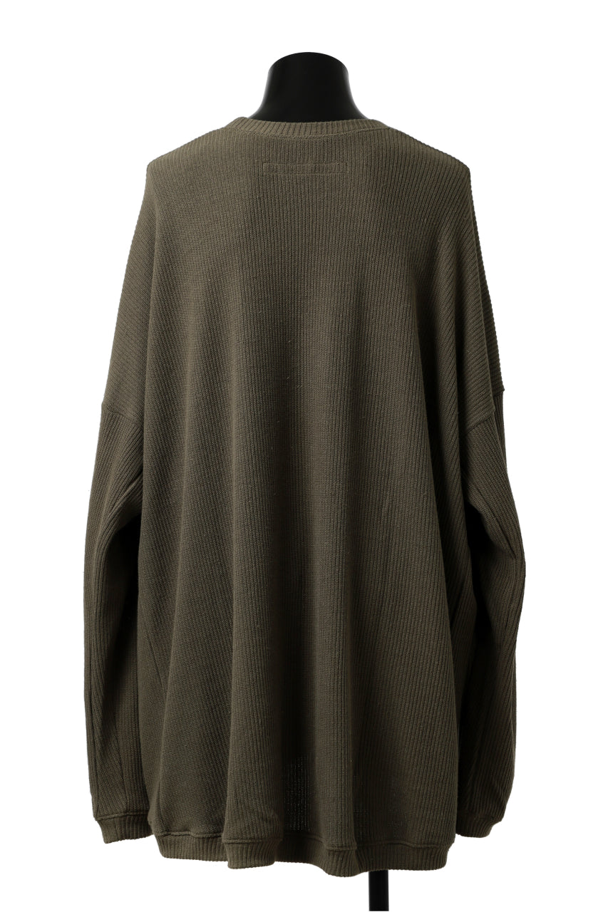 画像をギャラリービューアに読み込む, A.F ARTEFACT OVERSIZED KNIT PULLOVER TOP (KHAKI)