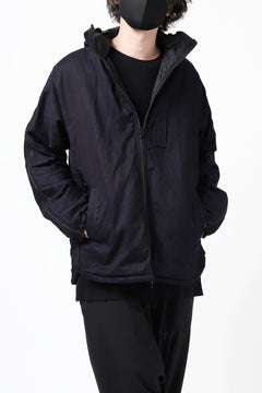 Load image into Gallery viewer, Y's BANG ON! No.117 REVERSIBLE COTTON DENIM & NYLON TWILL HOODED BLOUSON (NAVY) ※