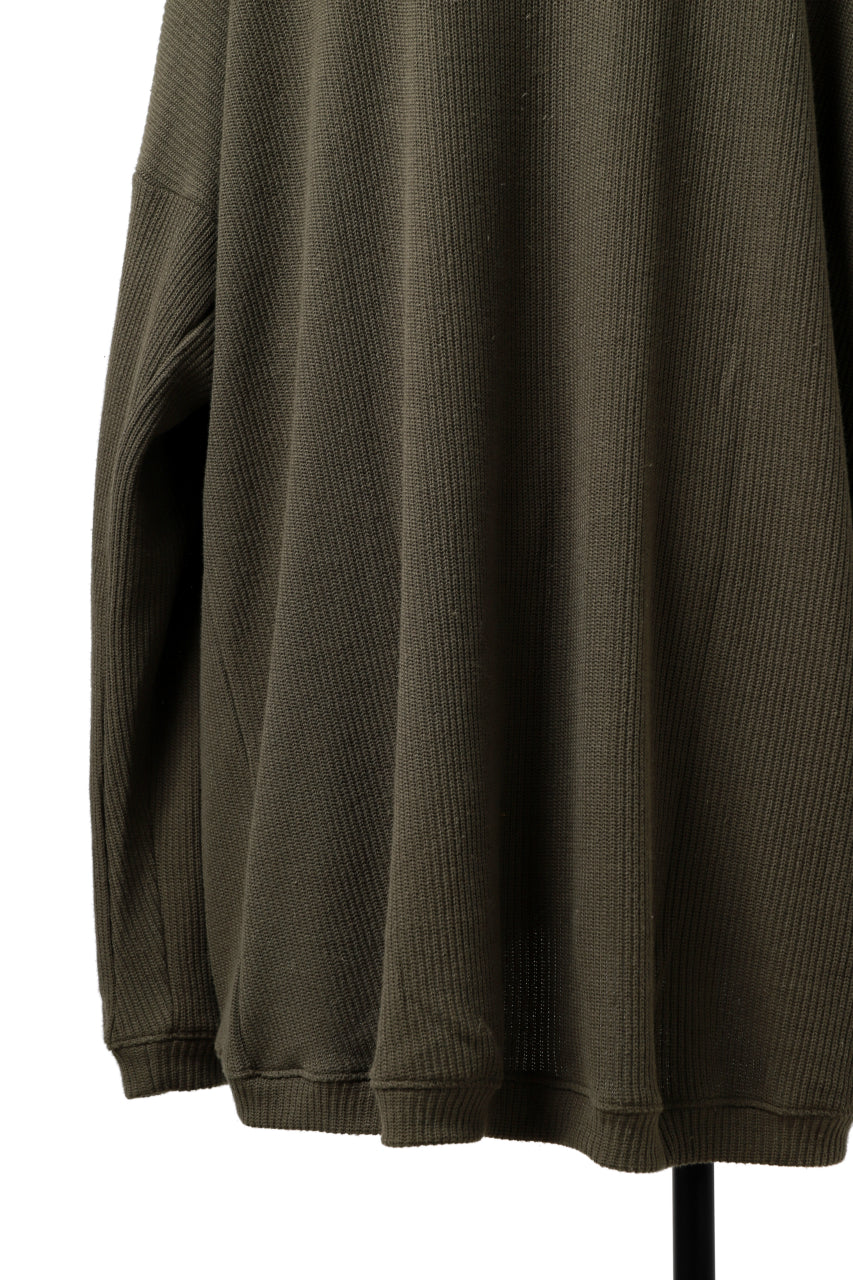 画像をギャラリービューアに読み込む, A.F ARTEFACT OVERSIZED KNIT PULLOVER TOP (KHAKI)