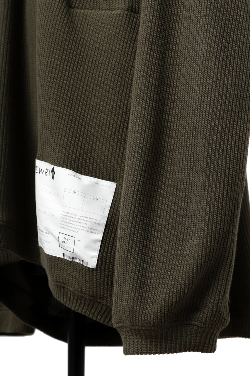 画像をギャラリービューアに読み込む, A.F ARTEFACT OVERSIZED KNIT PULLOVER TOP (KHAKI)