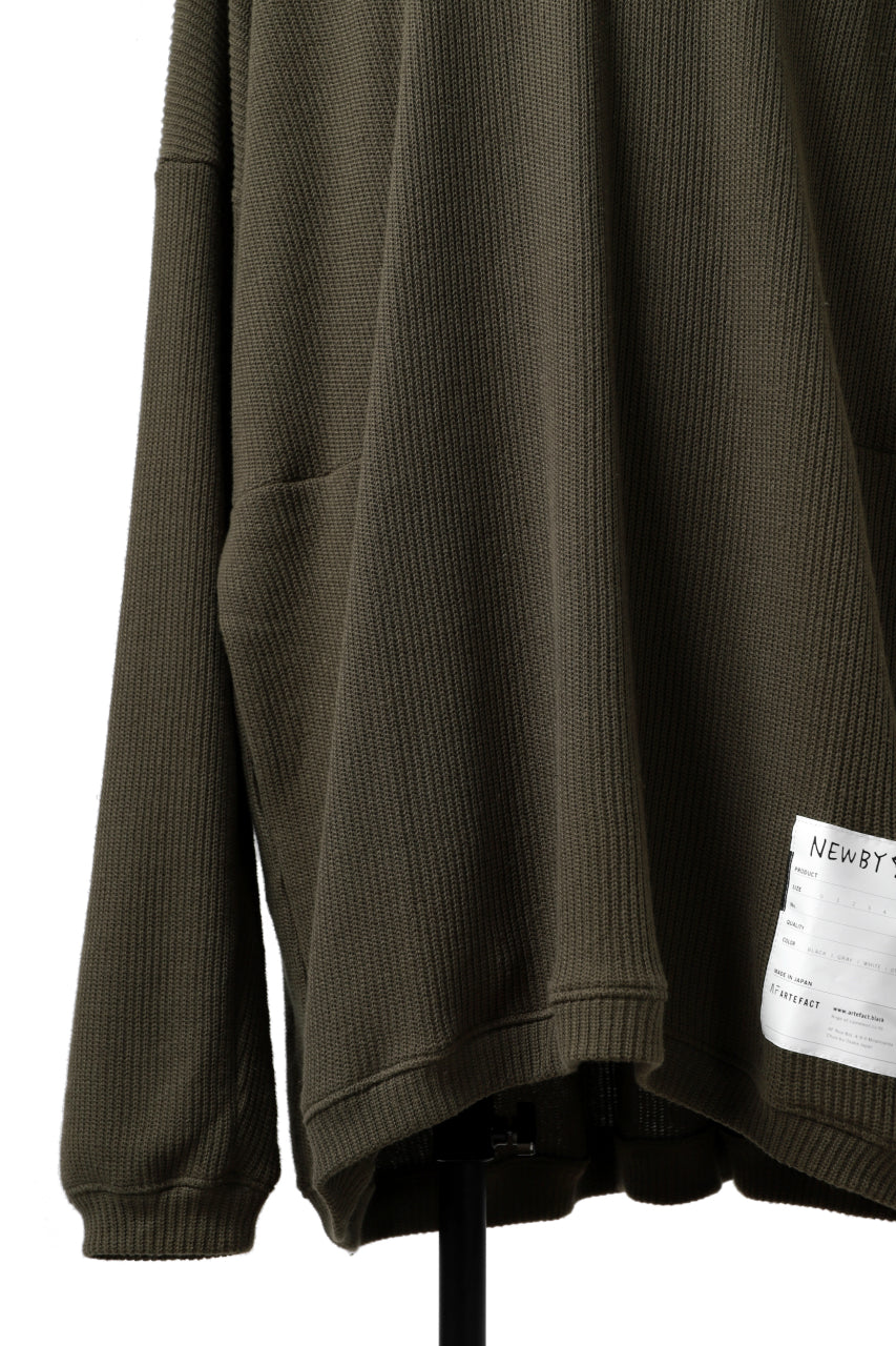 画像をギャラリービューアに読み込む, A.F ARTEFACT OVERSIZED KNIT PULLOVER TOP (KHAKI)