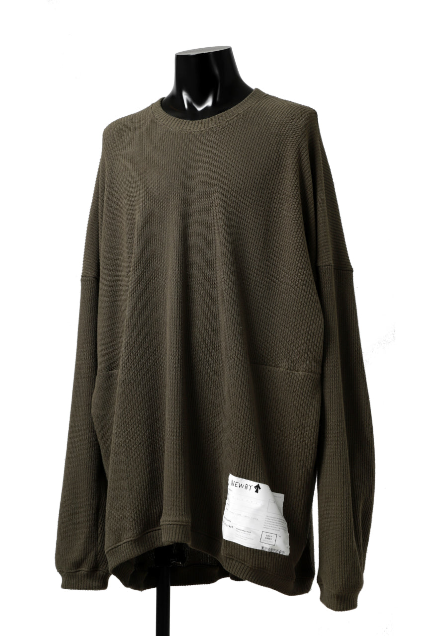 画像をギャラリービューアに読み込む, A.F ARTEFACT OVERSIZED KNIT PULLOVER TOP (KHAKI)