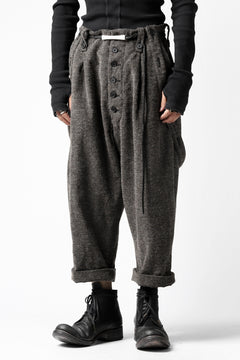 画像をギャラリービューアに読み込む, KLASICA BARREL-TWEED SUSPENDER TROUSERS / OFF TWEED WOOL (MIX)