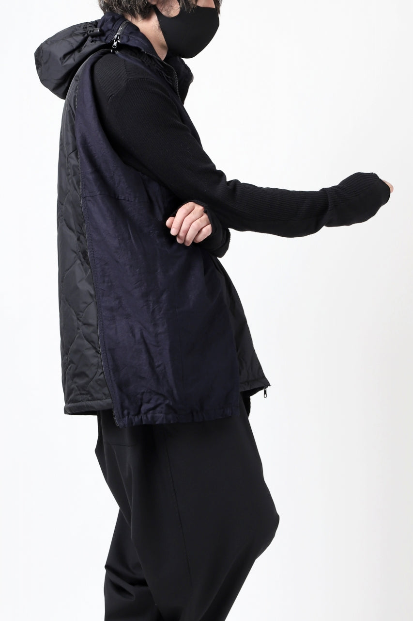 Load image into Gallery viewer, Y's BANG ON! No.117 REVERSIBLE COTTON DENIM & NYLON TWILL HOODED BLOUSON (NAVY) ※