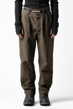 画像をギャラリービューアに読み込む, KLASICA MORROW-OCN TAPERED TROUSERS / IKAT DYED STRIPE COTTON  (CINNAMON)