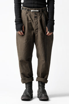 画像をギャラリービューアに読み込む, KLASICA MORROW-OCN TAPERED TROUSERS / IKAT DYED STRIPE COTTON  (CINNAMON)