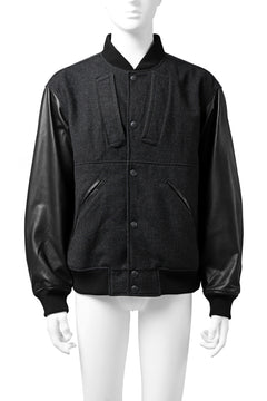 画像をギャラリービューアに読み込む, CHANGES VINTAGE REMAKE VARSITY JACKET (MULTI BLACK #B)
