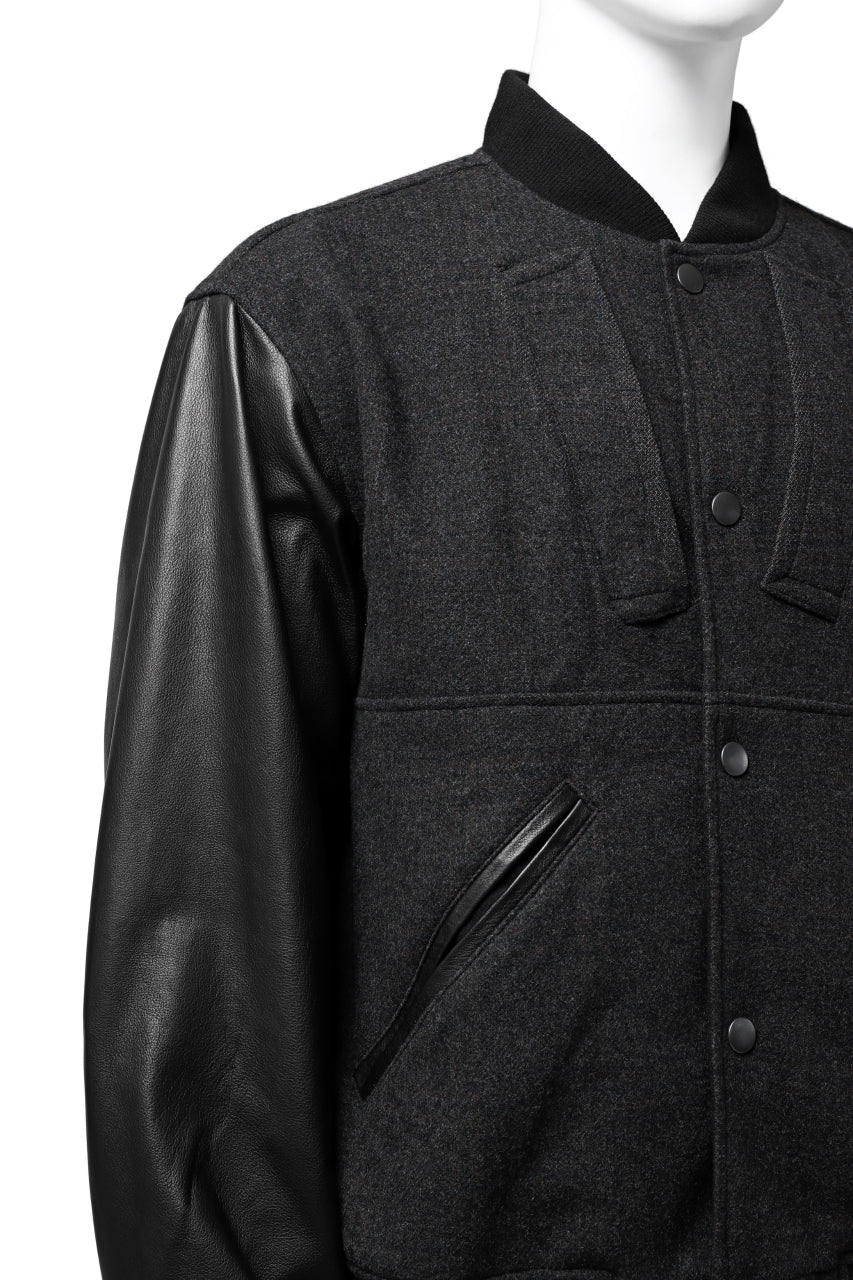 画像をギャラリービューアに読み込む, CHANGES VINTAGE REMAKE VARSITY JACKET (MULTI BLACK #B)