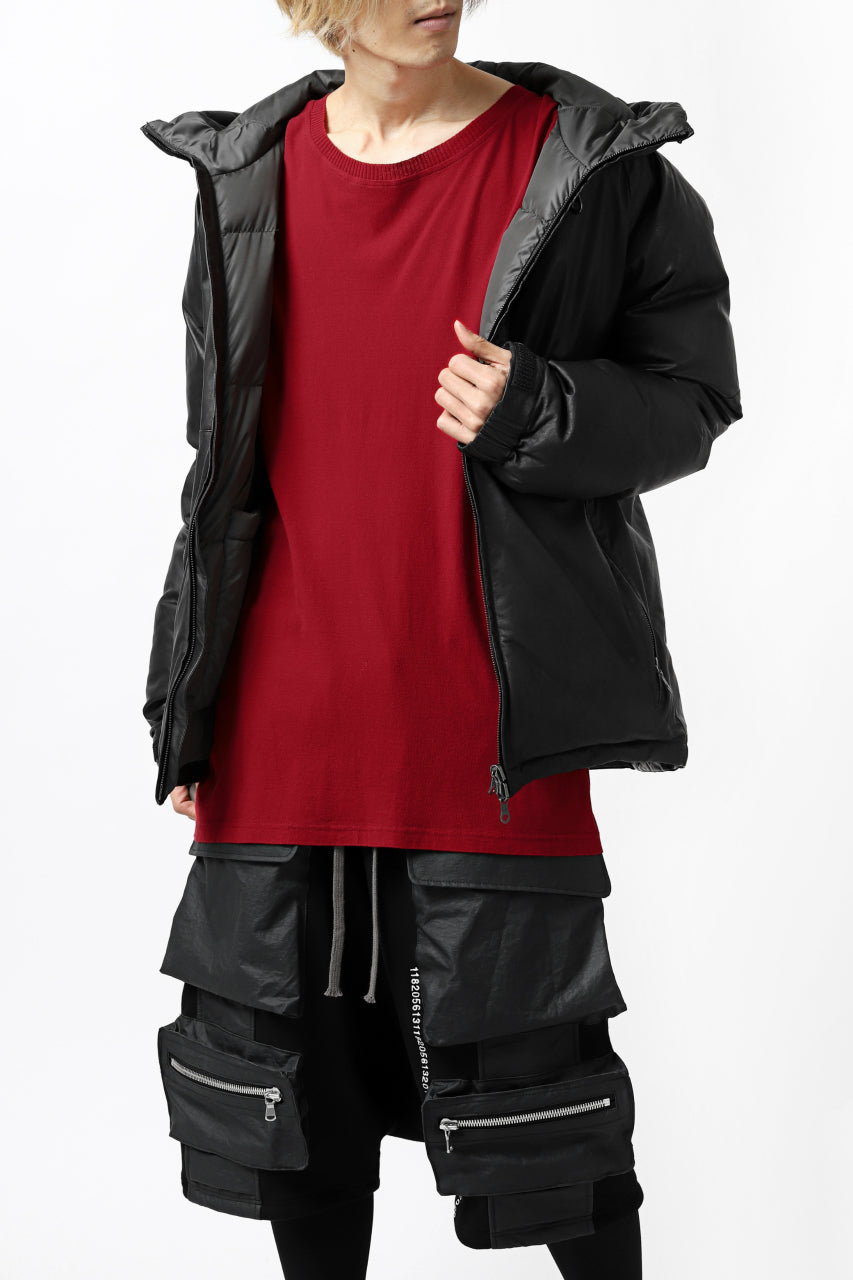 Load image into Gallery viewer, ISAMU KATAYAMA BACKLASH xx NANGA REVERSIBLE AURORA DOWN JACKET / KANGAROO + NYLON x POLISH WHITE GOOSE (BLACK x GREY)