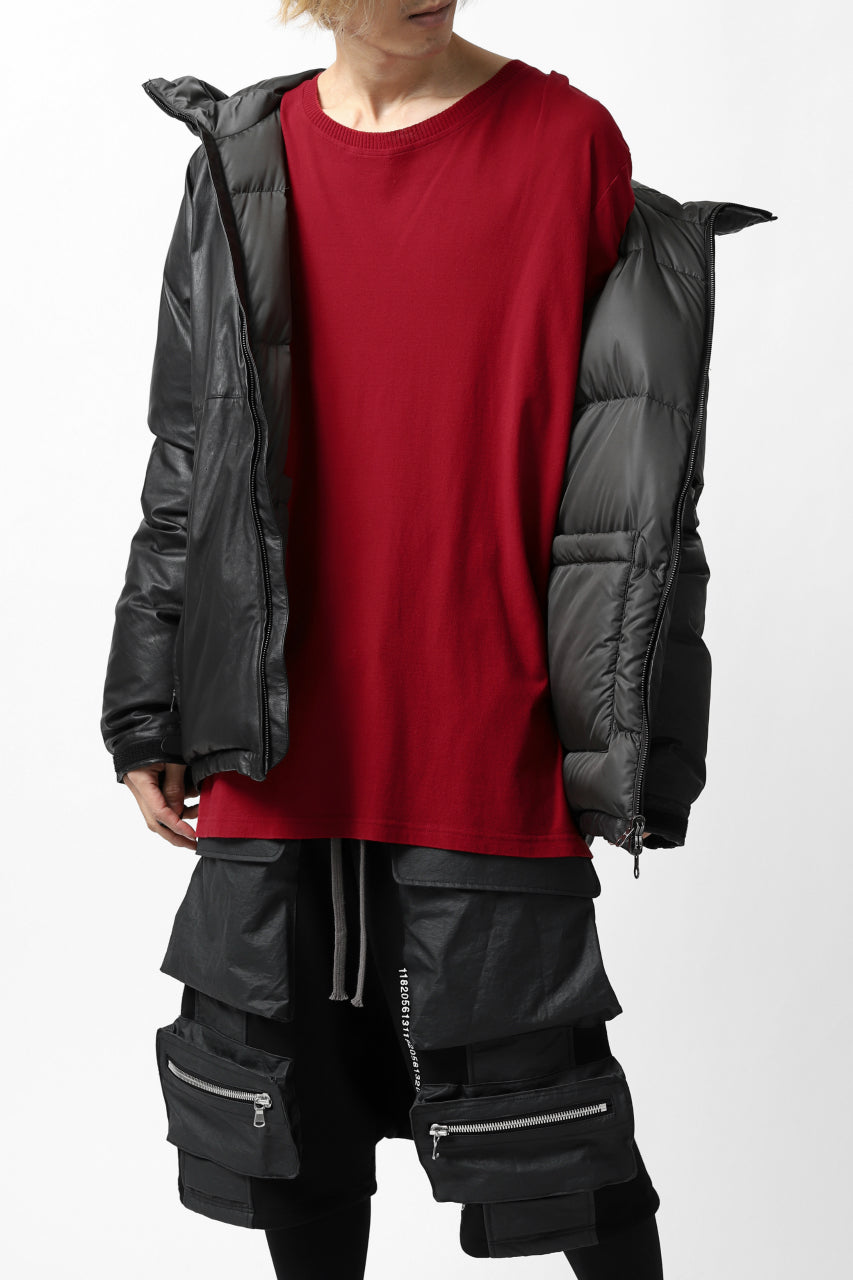 Load image into Gallery viewer, ISAMU KATAYAMA BACKLASH xx NANGA REVERSIBLE AURORA DOWN JACKET / KANGAROO + NYLON x POLISH WHITE GOOSE (BLACK x GREY)
