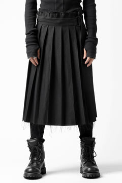 画像をギャラリービューアに読み込む, KLASICA CIGAR WRAP PLEATS SKIRT / SERGE WOOL&RAMIE (IRON)