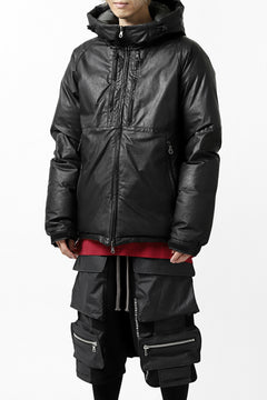 Load image into Gallery viewer, ISAMU KATAYAMA BACKLASH xx NANGA REVERSIBLE AURORA DOWN JACKET / KANGAROO + NYLON x POLISH WHITE GOOSE (BLACK x GREY)