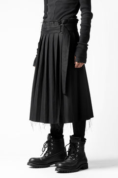 画像をギャラリービューアに読み込む, KLASICA CIGAR WRAP PLEATS SKIRT / SERGE WOOL&RAMIE (IRON)