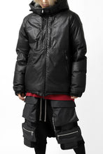 Load image into Gallery viewer, ISAMU KATAYAMA BACKLASH xx NANGA REVERSIBLE AURORA DOWN JACKET / KANGAROO + NYLON x POLISH WHITE GOOSE (BLACK x GREY)