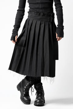画像をギャラリービューアに読み込む, KLASICA CIGAR WRAP PLEATS SKIRT / SERGE WOOL&RAMIE (IRON)