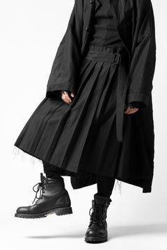 画像をギャラリービューアに読み込む, KLASICA CIGAR WRAP PLEATS SKIRT / SERGE WOOL&RAMIE (IRON)