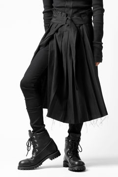 画像をギャラリービューアに読み込む, KLASICA CIGAR WRAP PLEATS SKIRT / SERGE WOOL&RAMIE (IRON)