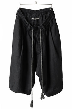 画像をギャラリービューアに読み込む, _vital tucked volume short pants / linen washer (BLACK)