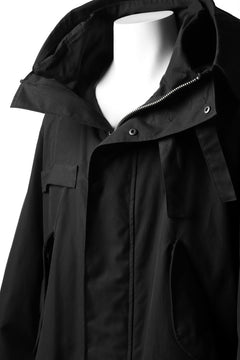 画像をギャラリービューアに読み込む, KLASICA WATER FALL MODS COAT / Ventile® UK L24 (BLACK)