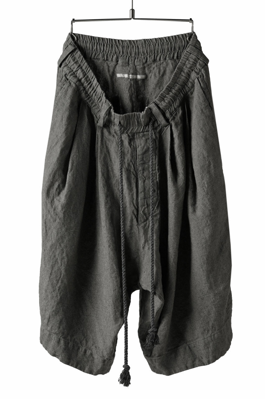 画像をギャラリービューアに読み込む, _vital tucked volume short pants / linen washer (KHAKI)
