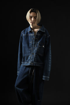 画像をギャラリービューアに読み込む, mastermind JAPAN TYPE-1st TRUCKER JACKET / 2WAY STRETCH DENIM (INDIGO)